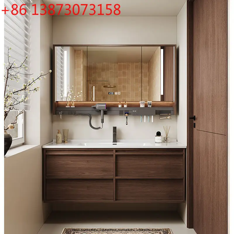 

Шкаф для ванной комнаты, антикварная керамика, встроенная раковина, туалетный столик, умный зеркальный шкаф, комбинация шкафа для умывальника