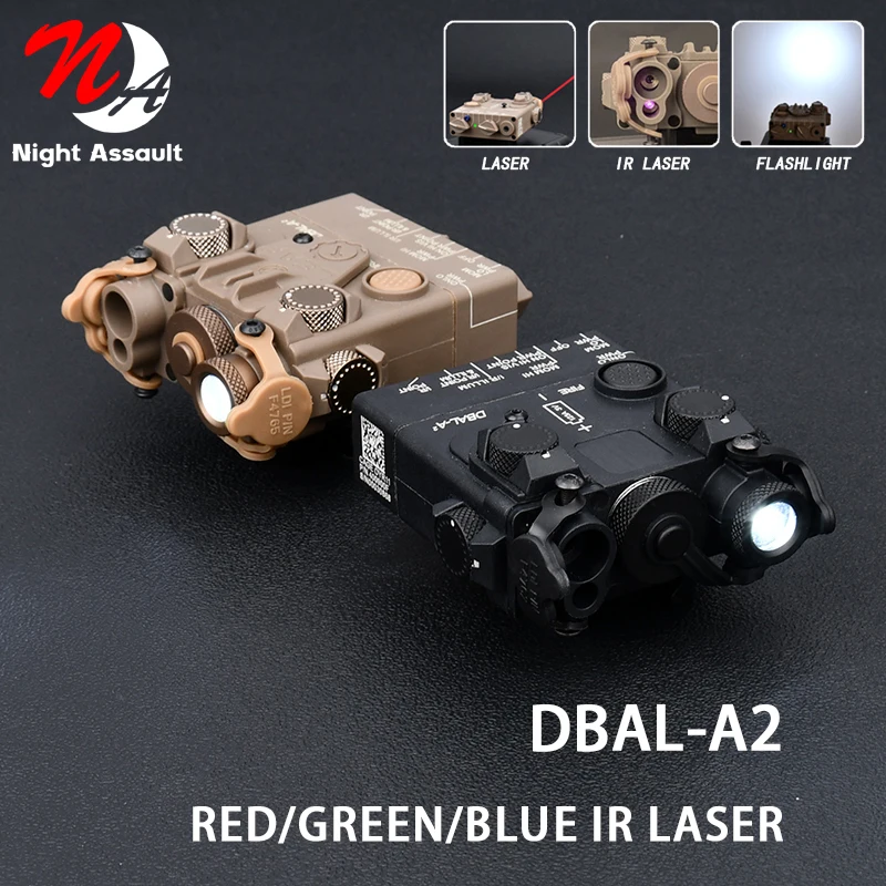 

WADSN DBAL-A2 High power Green Version Tactical Laser Sight Red Blue Dot IR Aiming Strobe Flashlight Hunting Weapon Accessories