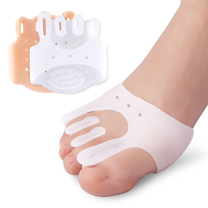 1Pair SEBS Forefoot Metatarsal Pads Orthotics Toe Separator Orthotic Hallux Valgus Spacers Shoes Insoles Cushion Foot Care Tools