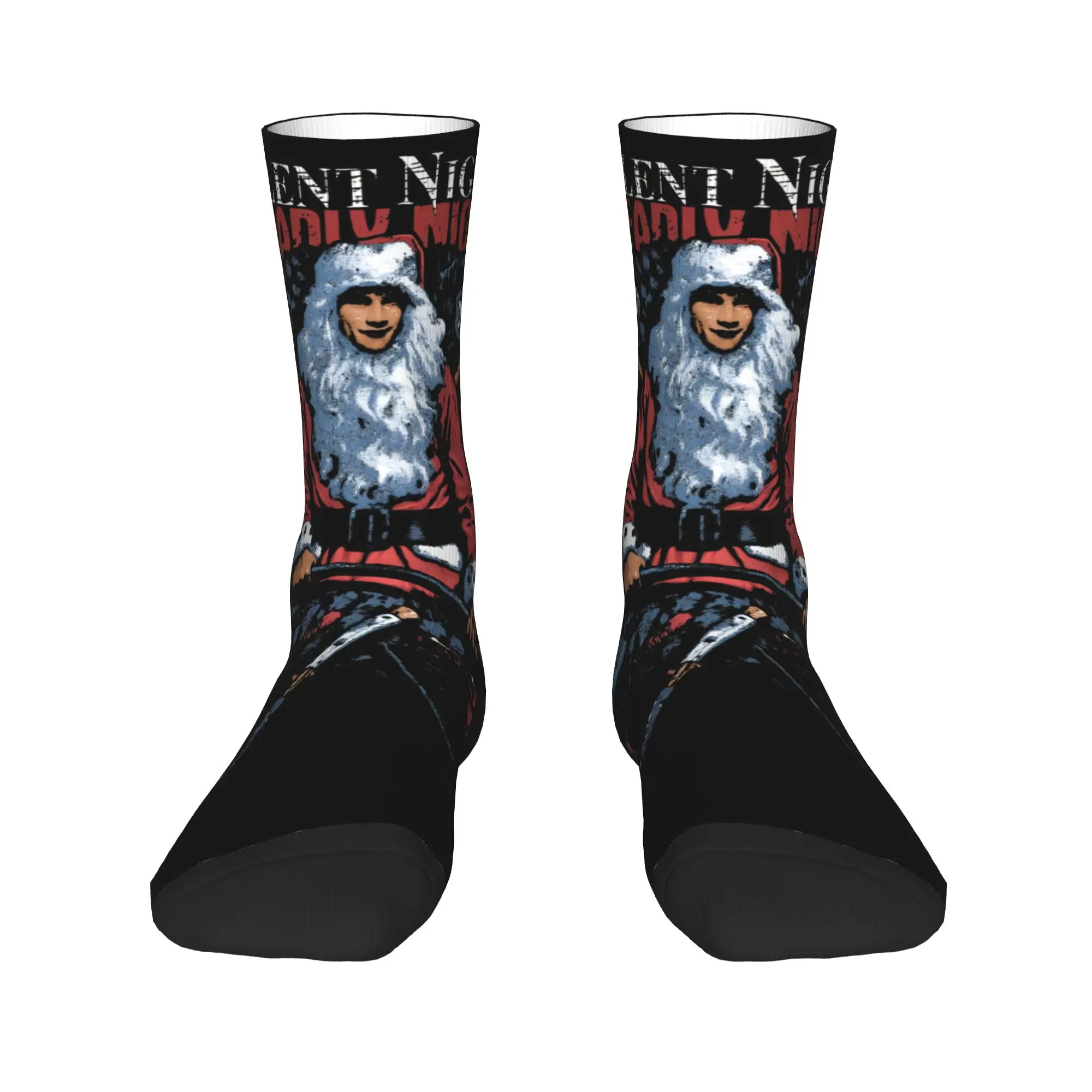 サイレントナイト、デッドリーナイトソックス抗汗ストッキング大人男性ミディアムソフトランニングスポーツソックス秋原宿グラフィックソックス