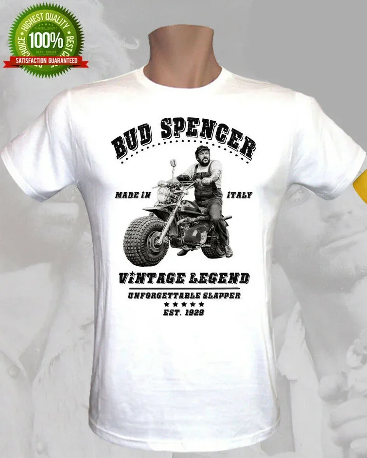 T-Shirt Bud Spencer Vintage Legend Terence Hill Film Tribute Uomo Donna Bambino New  Fashion Men'S Short Sleeve Casual Tee
