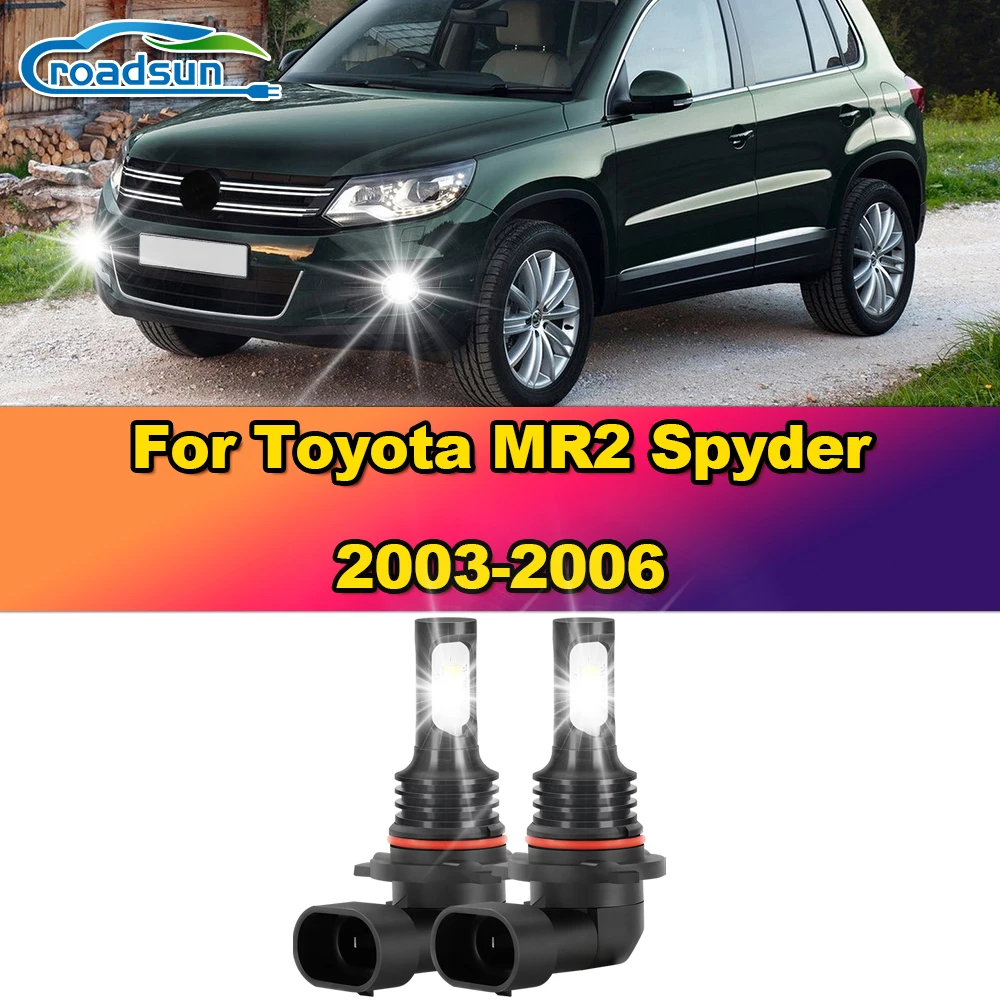

12000LM LED Car Fog Lights Bulbs 100W Auto Fog Lamps 6000K White 12V Plug And Play For Toyota MR2 Spyder 2003 2004 2005 2006