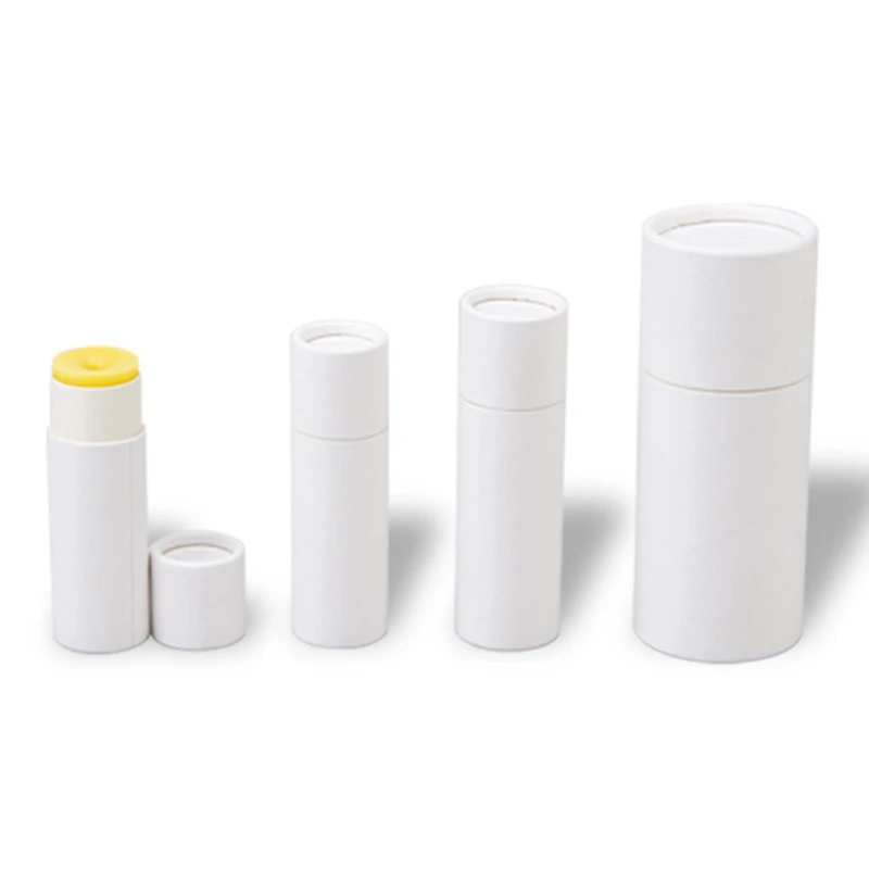 Hot Sell Eco Friendly 0.4/0.6/2.1OZ Kraft Cardboard Lip Balm Container 100% Biodegradable Paper Cosmetic Push Up Empty Tubes