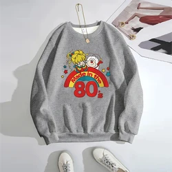 Hirsionsan Kawaii Cartoon Print Sweatshirt Women Soft Loose Hooded Ladies Vintage Long Sleeve Pullovers Basic Tops 2023 New Y2k