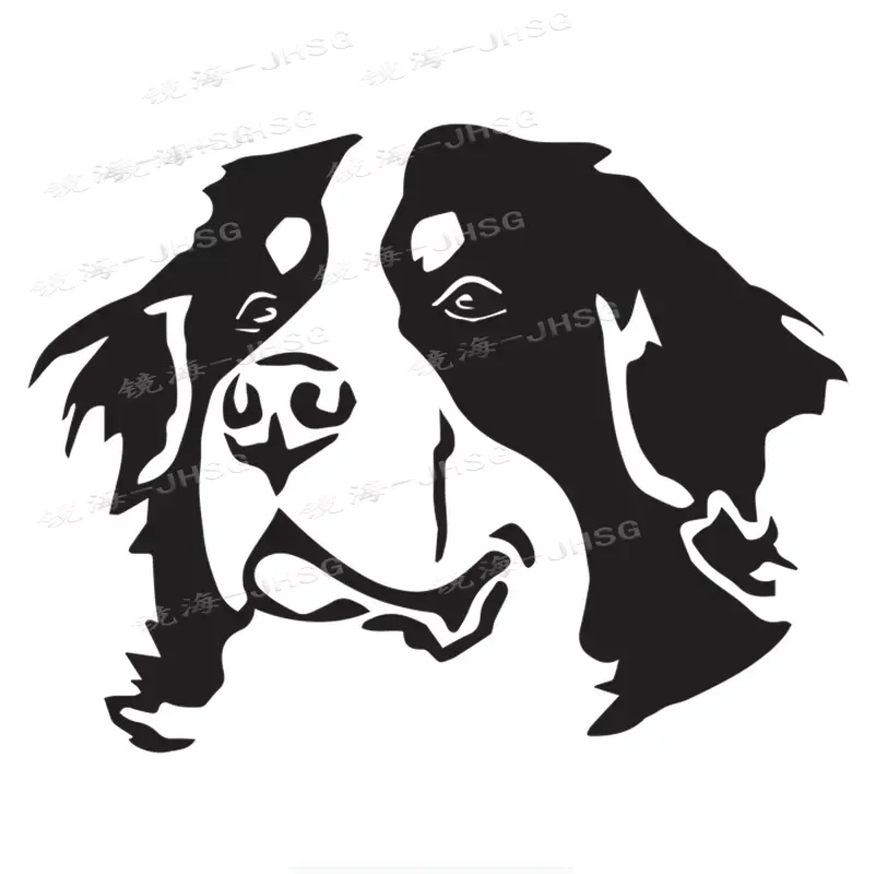 Car Stickers Swiss Bern Mountain Dog Head Car Windshield Motorcycle Exterior Accessories Waterproof Vinyl Sticker