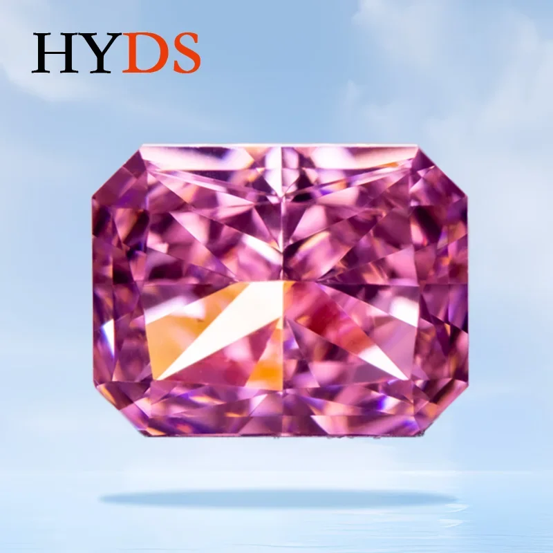 

Cubic Zirconia Dark Pink Color Crushed Ice Cut Rectangle Shape Charms Beads for Fashion Jewelry Making Materials No Certificate