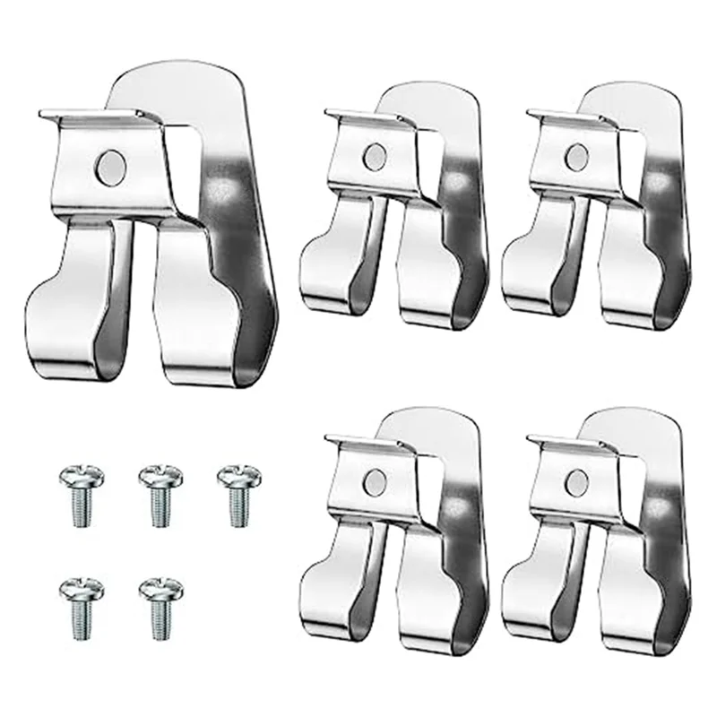 Drill Clip for Tool Belt 633586002 636181001 Replacement Part with Screws, 5Pcs Metal Driver Hook