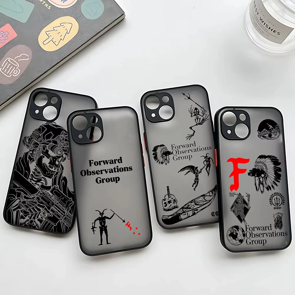 Coque de téléphone Forward Observations Group pour iPhone 17 Air 16 e 15 14 13 12 11 Pro Max Plus Mini SE 2020 2022, coque arrière transparente