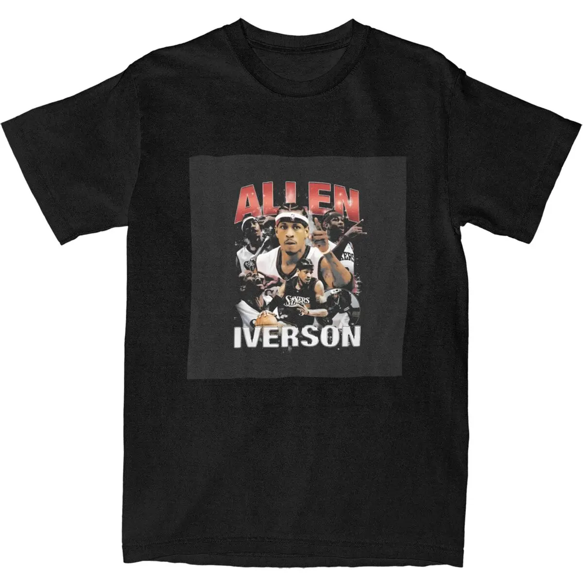 

Allen Iverson Basketball Player T-Shirt Summer Y2K Retro T-Shirts 100% Cotton Harajuku Tshirt For Men's Short Sleeve Casual Tees