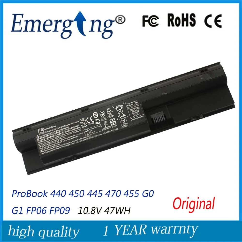 

10.8V 47WH New Original Laptop Battery for HP ProBook 440 450 445 470 455 G0 G1 FP06 FP09 H6L26AA H6L27AA