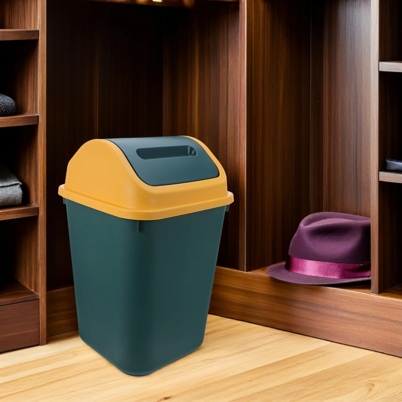 

Откидной мусорный бак для спальни, качающаяся мусорная корзина для ванной комнаты, мусорная корзина для мусора, пластиковая кухня