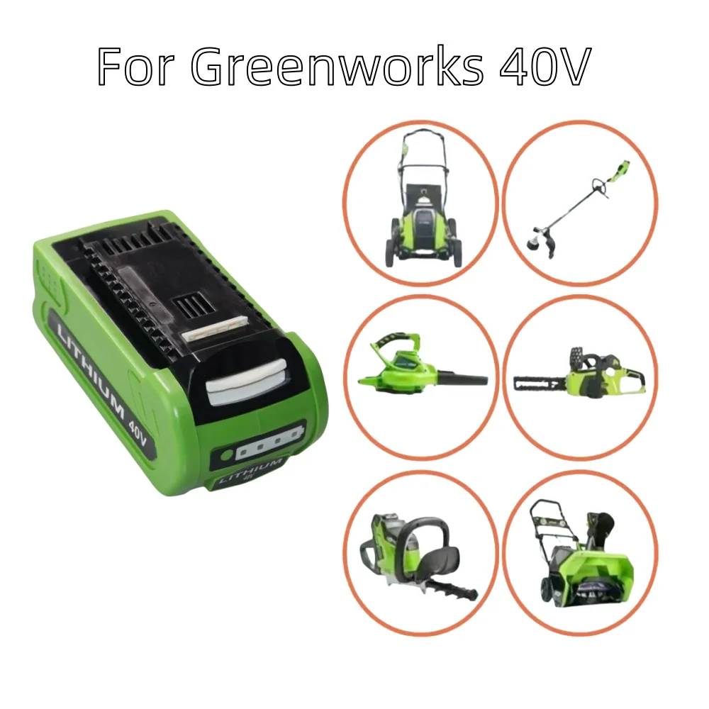 بطارية ليثيوم قابلة لإعادة الشحن 40 فولت 5000 مللي أمبير في الساعة لأدوات Greenworks 29462 29472 29282G-Max Gmax LawnmoWer الكهربائية