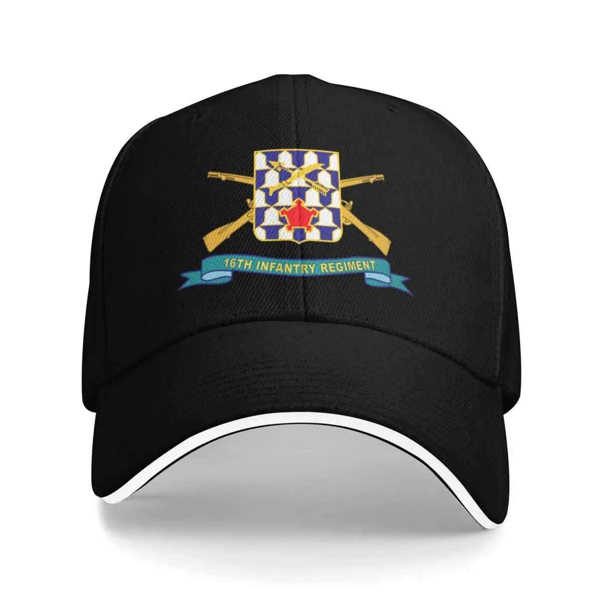 

Army - 16th Infantry Regiment - DUI w Br - Ribbon X 300 Baseball Cap fashionable Kids Hat hiking hat Men's Women's