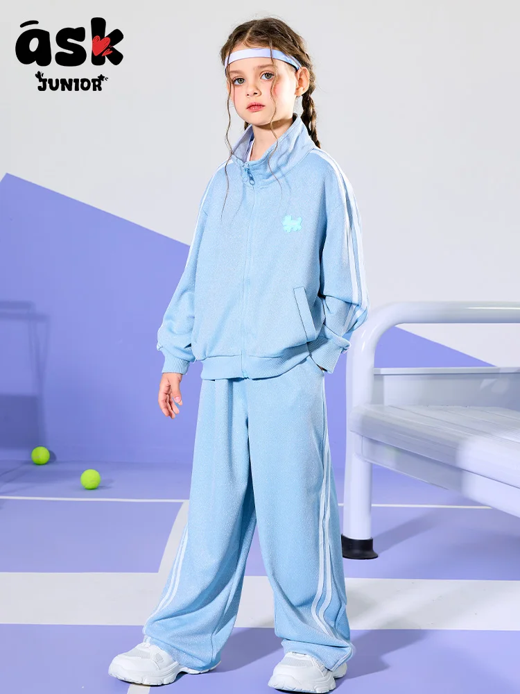 اسأل جونيور بنات الربيع سستة سترة سترة مستقيمة السراويل السراويل قطعتين مجموعة