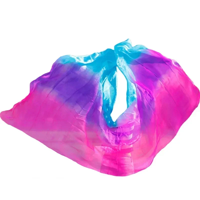 high quality dance veils women's sexy Scarf gradient 100% silk belly dance veil size and mix color Can be customized
