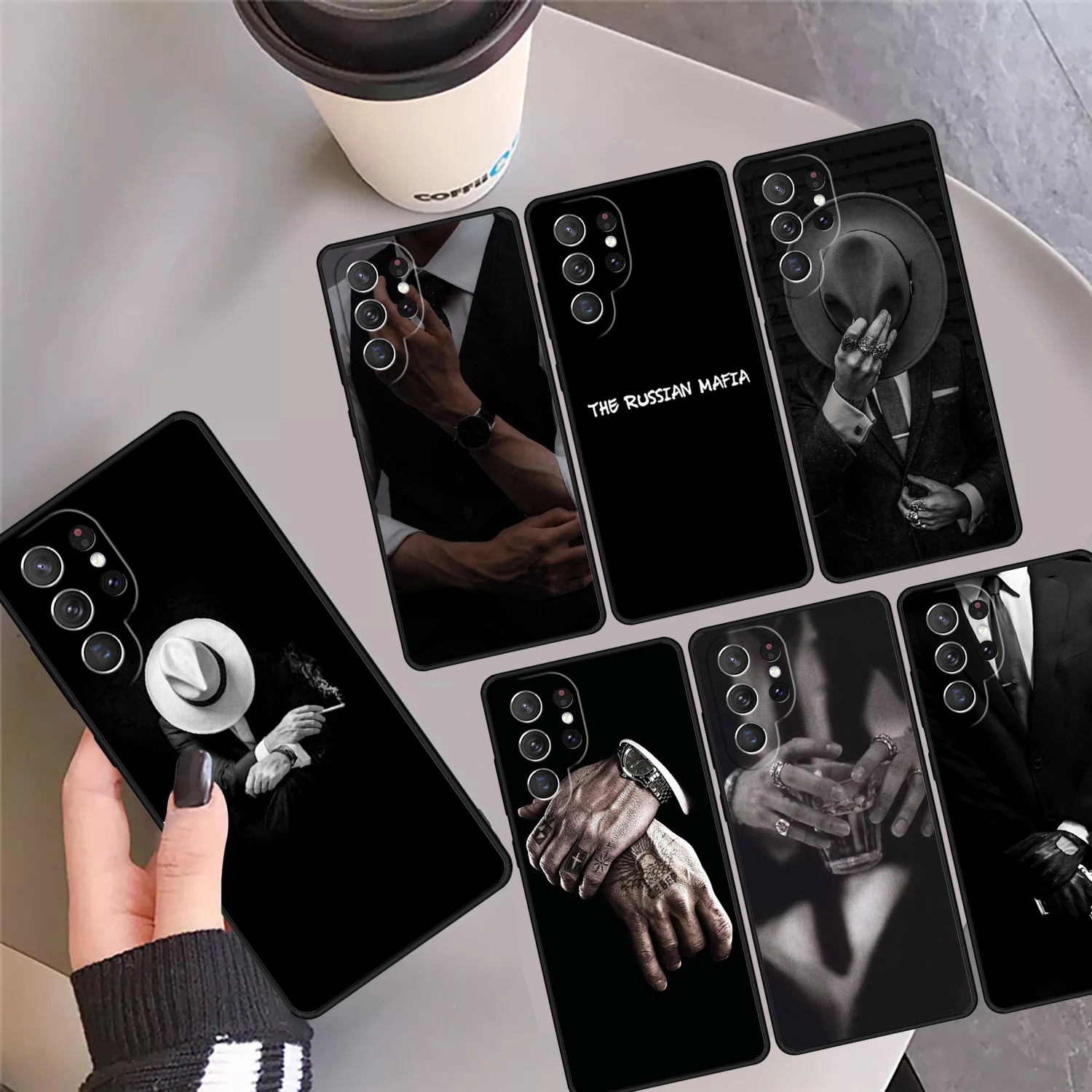 

Russian Mafia Phone Case Cover Coque For Samsung Galaxy S24 S25 Ultra S23 S22 Plus S21 FE S20 Note 10 20 Pro