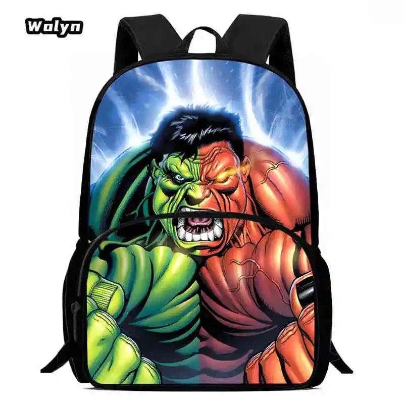 Cartoon Light Weight School Backpack,Anime Superhero Hu-Lk School Bags for Boys Girls,Large Capacity Kids Backpack for Grade 1-4