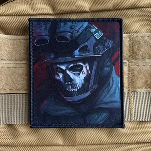 Call of Duty Ghost Tactical Patch Game Morale Badge Soldier Hook&Loop Printing Patches for Clothing Military Backpackステッカー 6ベストセールスコールオブデューティマーチ-6