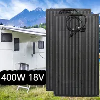200W 400W Solar Panel Kit 18V Flexible Solar Cell Energy Charger Power Bank For Outdoor Car RV Boat Camping Yacht Motorhome