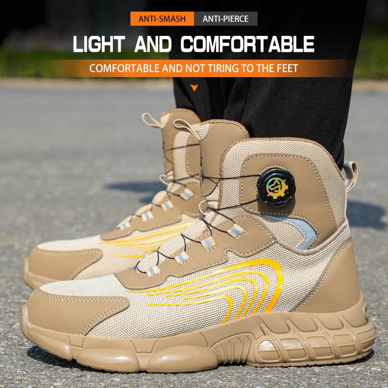 2026 Yellow Safety Shoes Labor Protection Shoes Protective Shoes  Mining Shoes  Anti-brittle and Anti-puncture Garden
