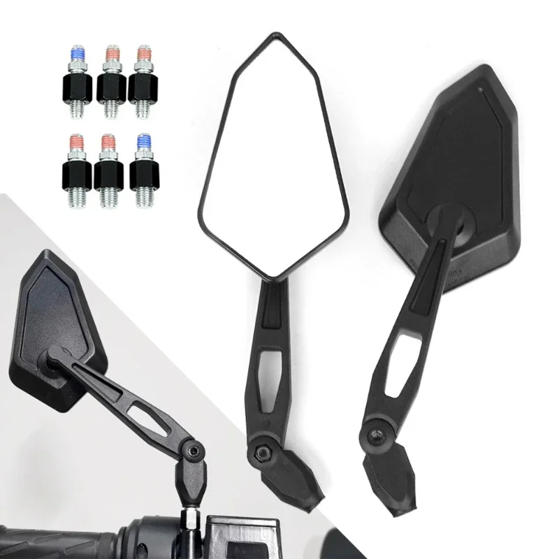 Durable Motorcycle Rear Mirrors 360° Rotatable for Spiegel Paar Honda Yamaha Kawasaki Maverick Booster M10 Enduro KTM Suzuki