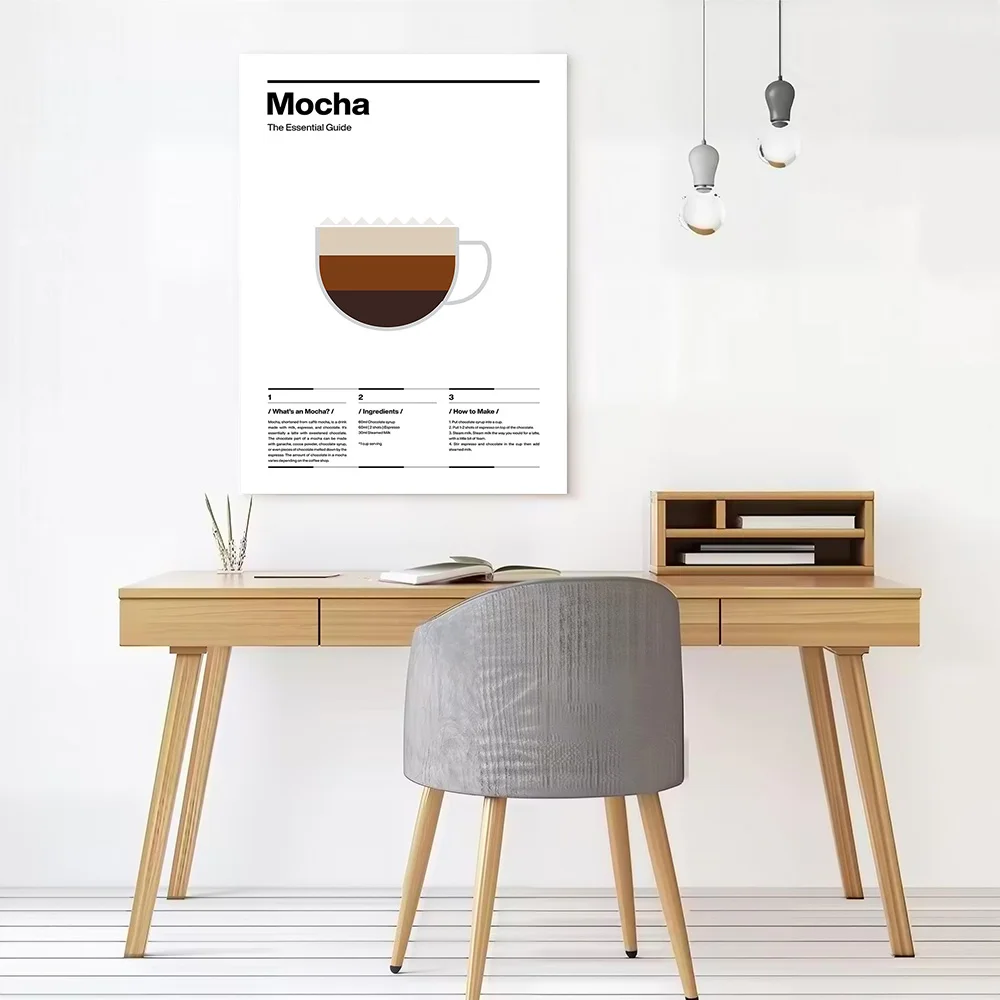 Mocha Clean Poster Canvas Wall Art Custom Photo Print Modern Painting for Fans Wand Deko Home Decor Accessories Bedroom Mural