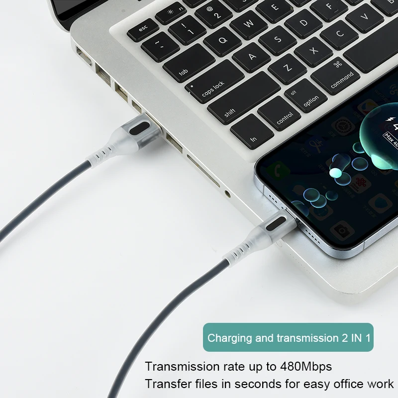 Charge rapide Type C Câble USB C Liquide Silicone Souple Données rette Pour Huawei Xiaomi Samsung 1M Téléphone Portable USB-C Chargeur Fil
