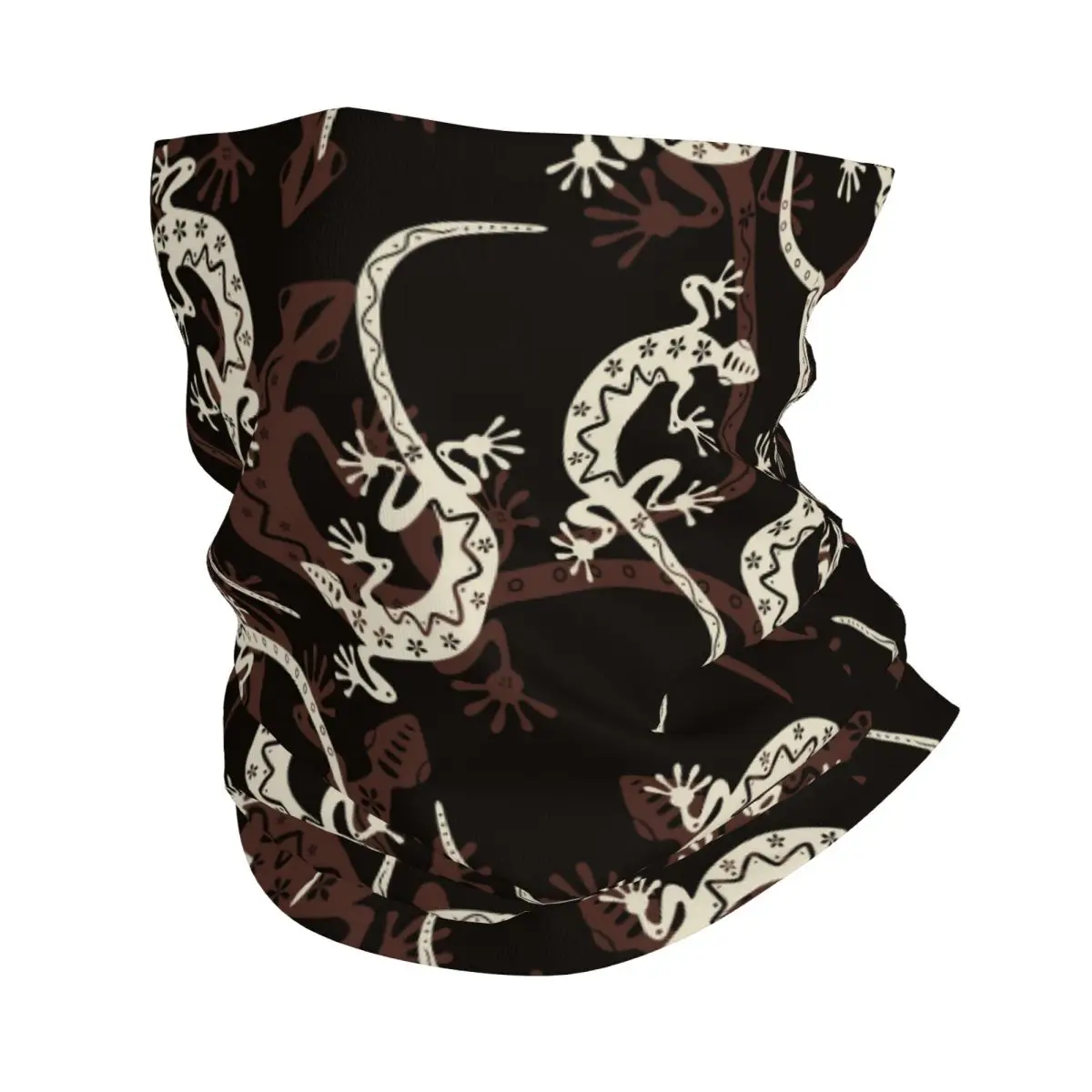 Brown Lizards Thin Bandana Neck Gaiter Lizards Wrap Scarf Headband Neck Cover