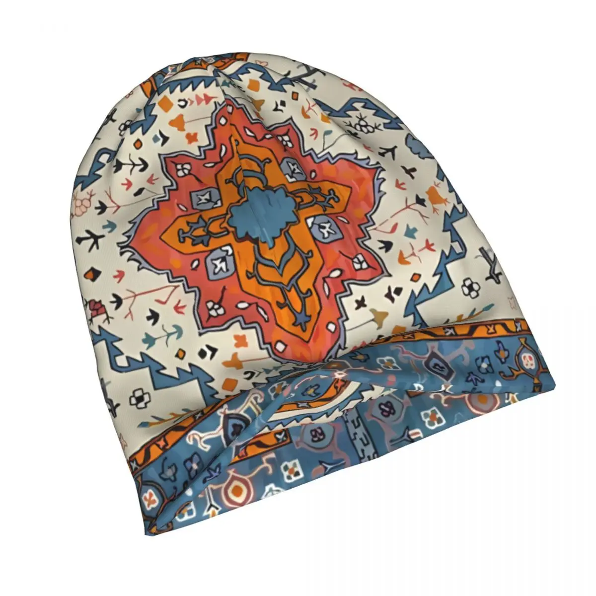 Vintage Oriental Traditional Boho Moroccan Style Artwork Bonnet Homme Outdoor Thin Hat Bohemian Boho Style Skullies Beanies