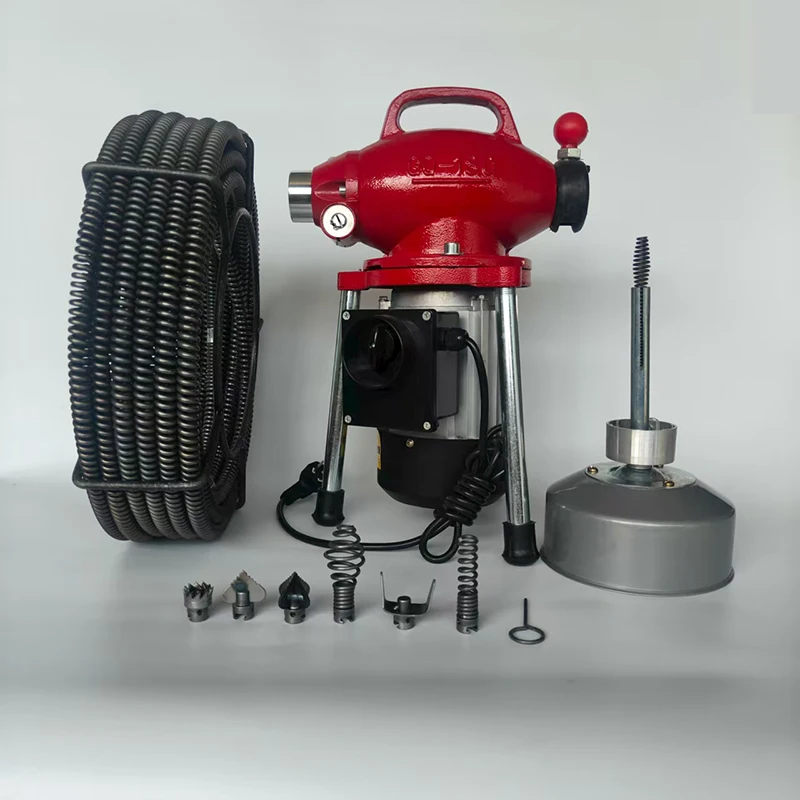 GQ-180 Electric Automatic Pipe Dredging Machine, a Tool for Unblocking Kitchen Drains in Properties and Households.