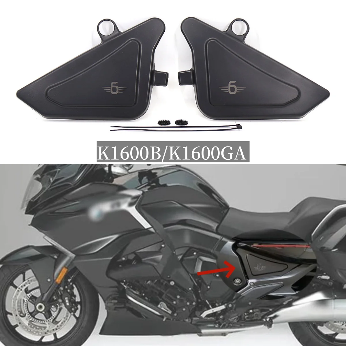 

K 1600 B New Motorcycle Frame Side Filling Panels Fairing Cowl Cover Plates Tank Trim For BMW K1600B K1600Grand America 18-21