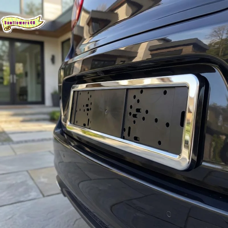 Auto License Plate Holder Black Metal Universal Frame for EU UA RU Vehicles Rustproof Easy Setup Sturdy Exterior Cover