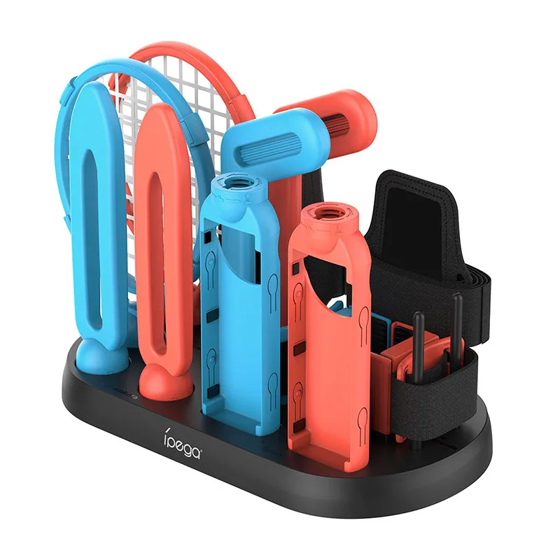 

Ipega Sports Kits for Switch 2 Game Golf Clubs Tennis Rackets Baseball Bats Accessories Kit for Switch2 Set Storage Stand