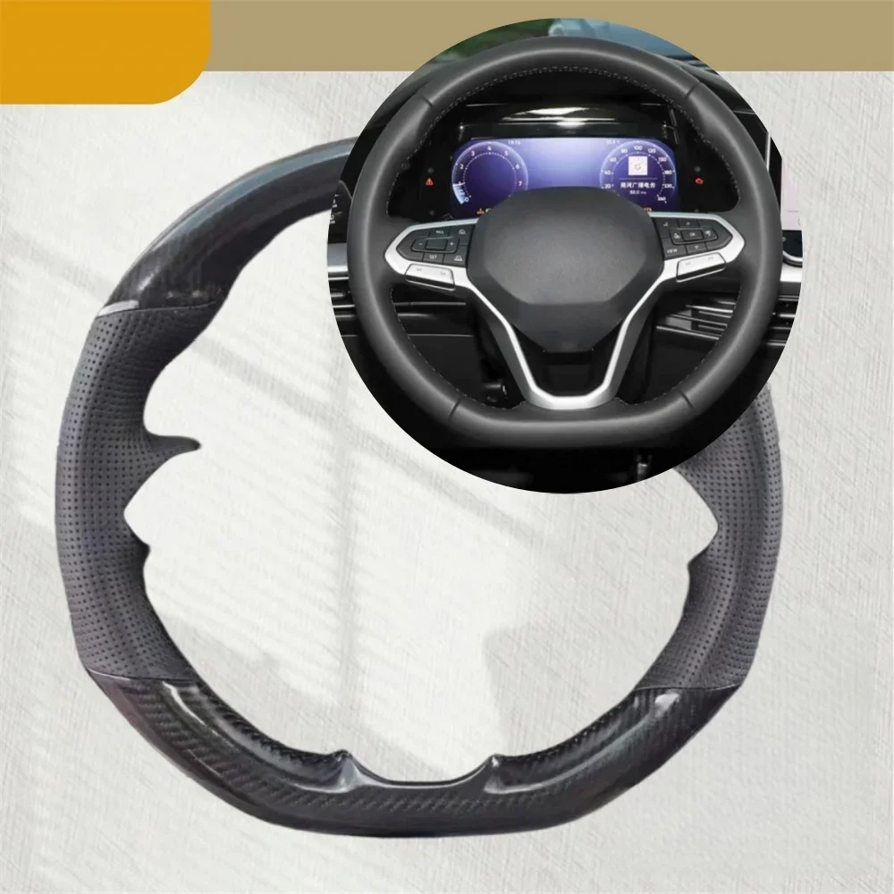 

Car Steering Wheel Cover For Volkswagen VW Atlas Golf 8 Mk8 Polo Jetta Passat B9 Tiguan 2020-2022 Car Accessories Steering Wrap