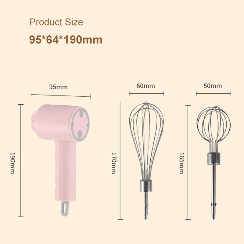 خلاط طعام كهربائي محمول خلاط يدوي 3 سرعات عالية الطاقة العجين خلاط خافق البيض الخبز اللاسلكي خلاط يدوي أدوات مطبخ