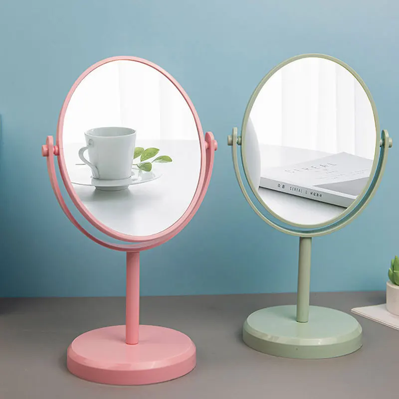 1PC Makeup Mirror 360 Degree Swivel Single Side Desktop Mirror Home Bedroom Table Compact Mirror Student Dormitory Cosmetic Tool