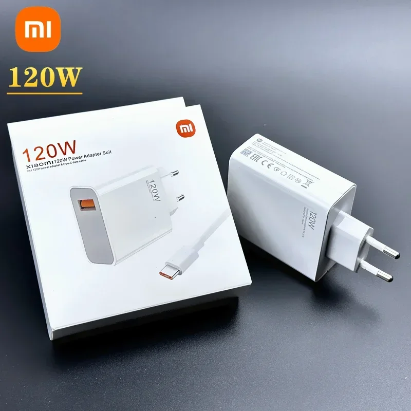 Xiaomi 120W charger Fast charge adapter 2M 1.5M Type C cable For Mi 11T 12T 12 12S Pro 13 Pro Black Shark 4s 5 Pro 5 RS