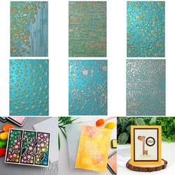 1pc 3D Embossing Folder Rose Flower Stars Irregular Pattern Background Stencil for DIY Scrapbooking Paper Card Making Crafting