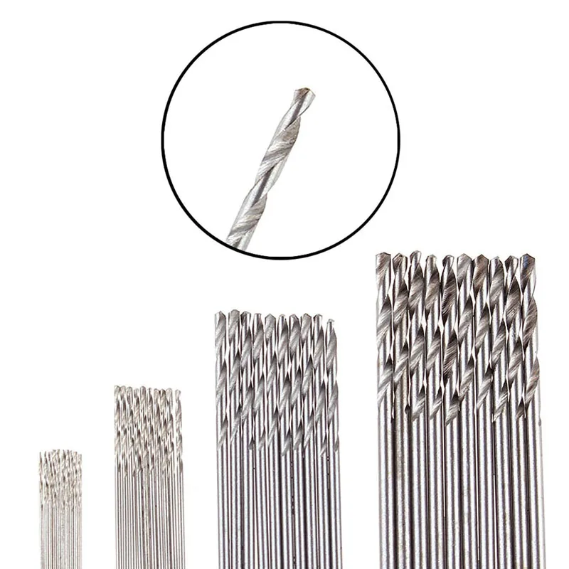 HSS Drill Bits 10Pcs/Set 0.5mm 0.8mm 1.5mm 2.0mm Mini Drill Twist Drill Bits Set for Woodworking Plastic And Aluminum