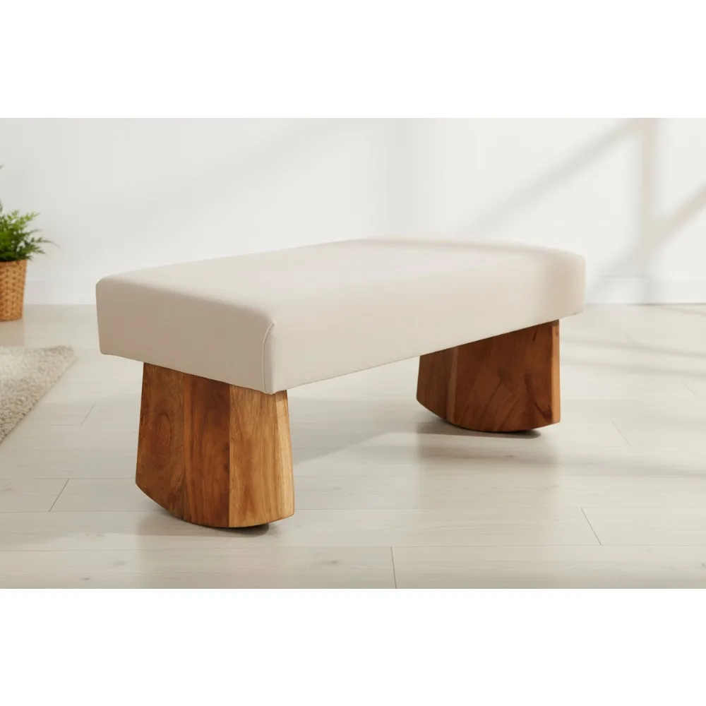 

Acacia Wood Meditation Bench with Curved Bottom for Perfect Posture, Seiza Stool for Yoga & Prayer, Sustainable