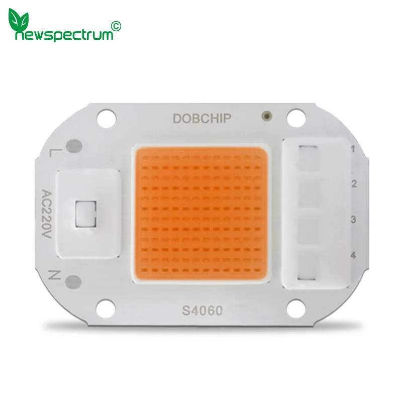 Ultra Thin Unmanned Driving 50W 220v AC COB Module LED Chip Bead Full Spectrum Plant Growth Light Floodlight