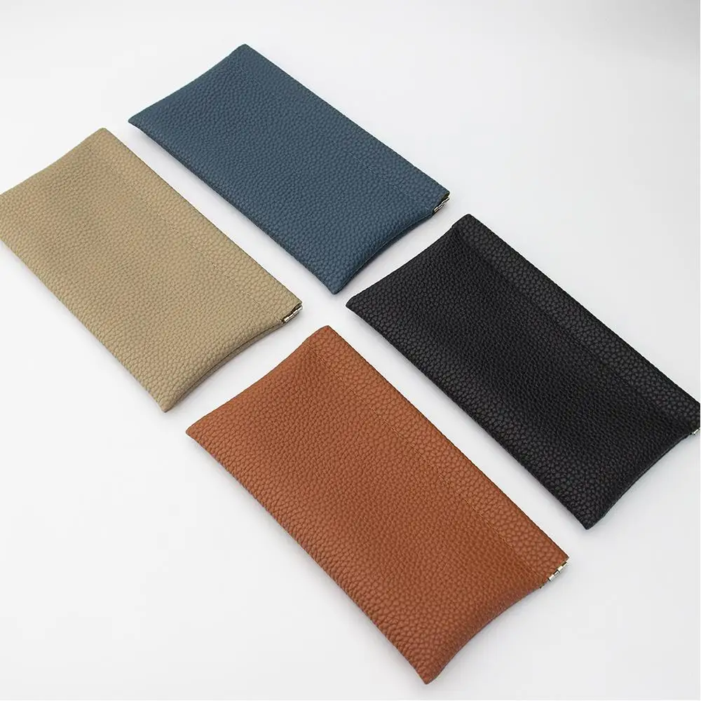 محفظة طويلة كابل البيانات حقيبة للتخزين حقيبة محمولة باليد حقيبة مستحضرات التجميل البسيطة حامل المستندات حقيبة الهاتف المحمول حزمة بلون واحد