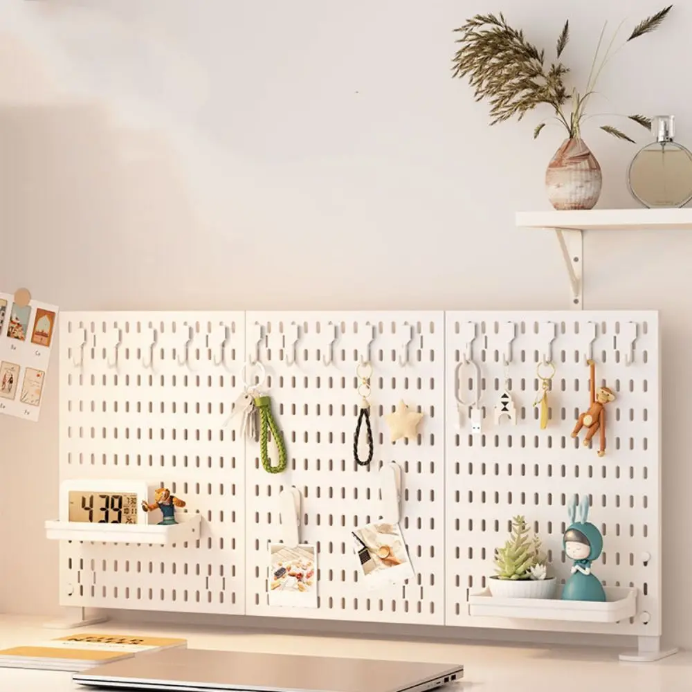 Practical Plastic No-Punch Hole Board Wall-Mounted Nordic Pegboard Shelf Simple Esports Storage Rack Study Room