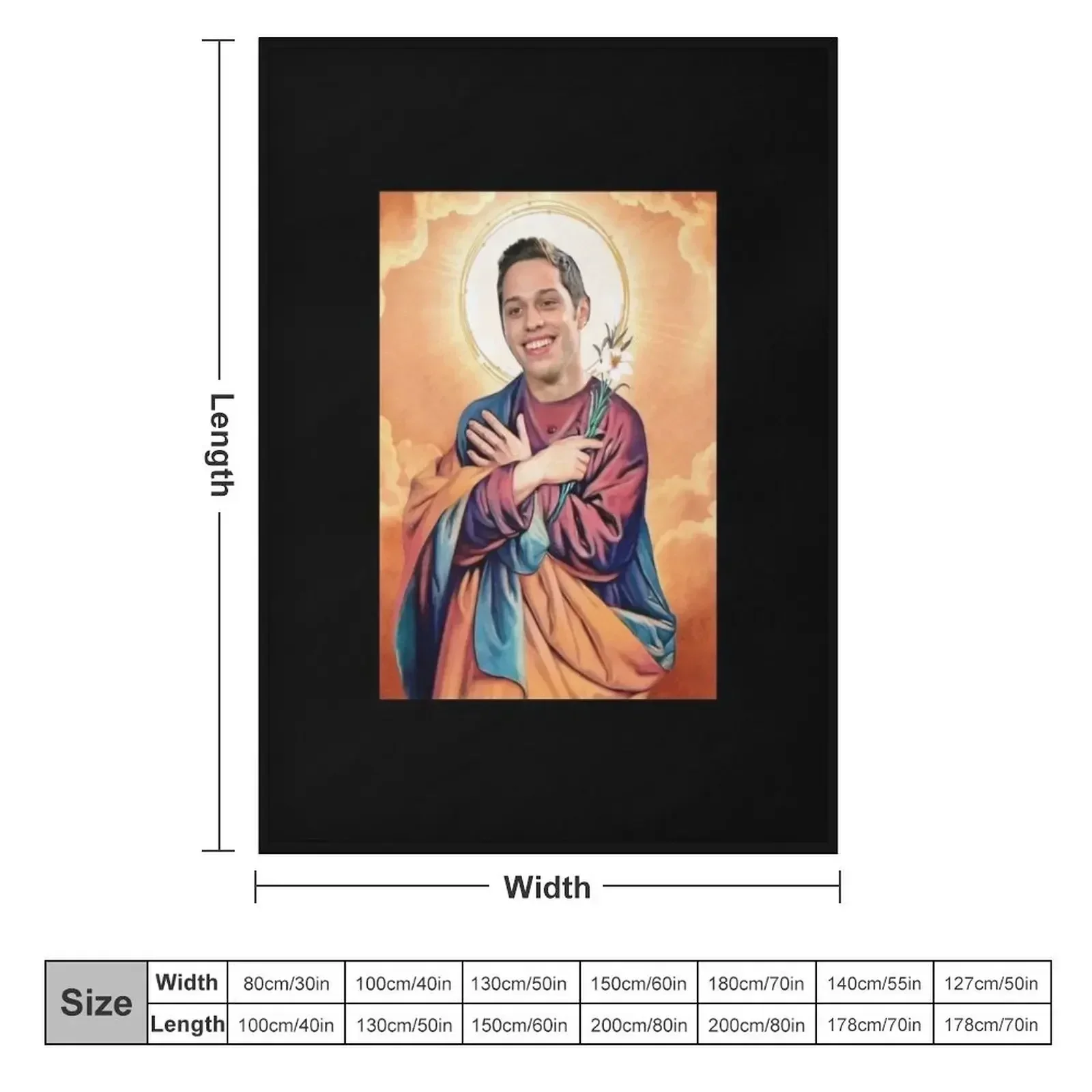 pete davidson prayer candle Throw Blanket Loose Personalized Gift heavy to sleep Blankets For Baby Beach Hair Blankets