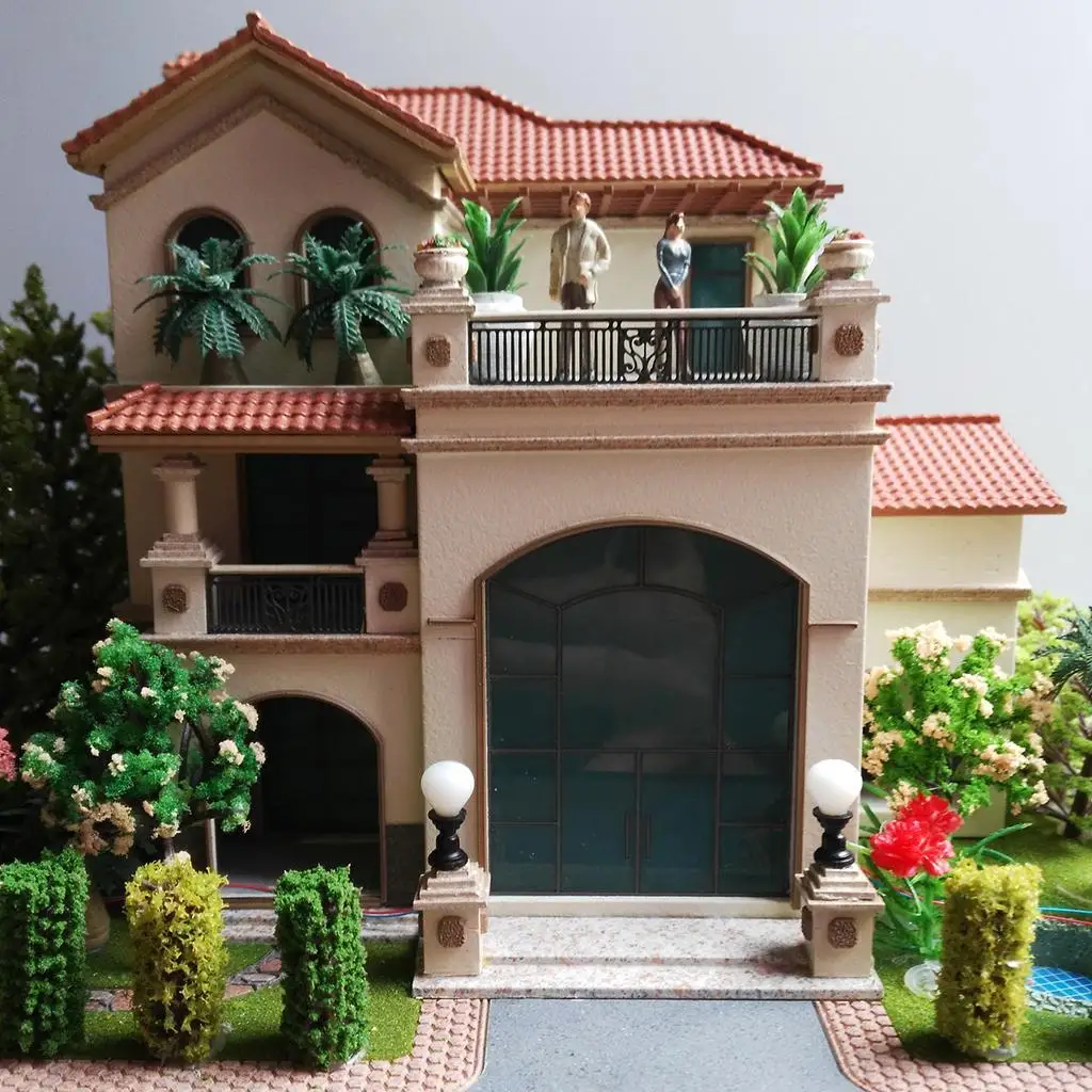 10개 모델 철도 기차 램프 정원 가로등 HO 스케일 LED 1.3cm