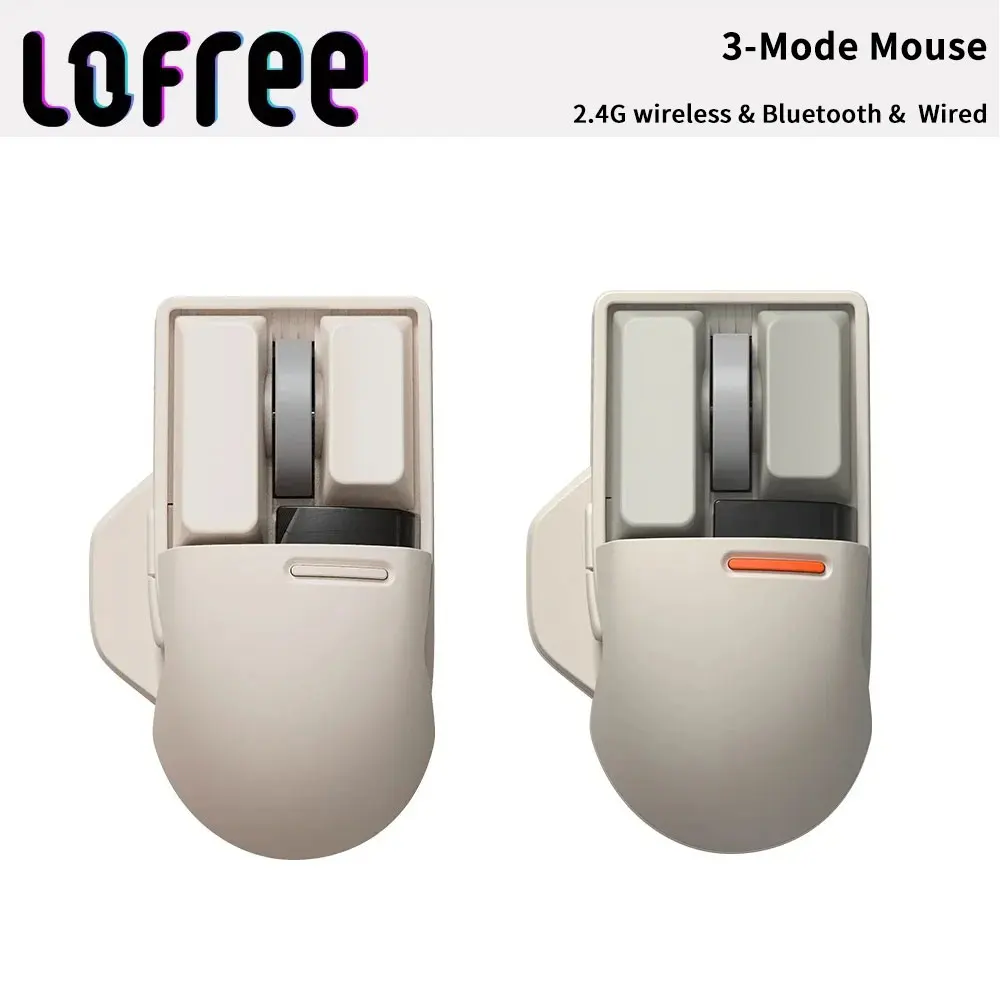 

Lofree 2,4G Беспроводная Bluetooth-мышь OLED-экран 3-режимная перезаряжаемая офисная/игровая мышь для ПК Ipad ноутбука