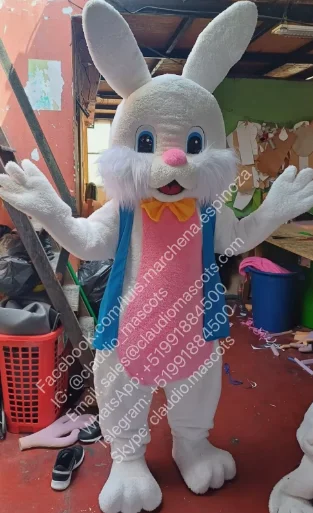 

2026 New Adult Hot Sale Foam Cute Easter Bunny Cartoon Mascot Costume Plush Christmas Fancy Dress Halloween Mascot Costume