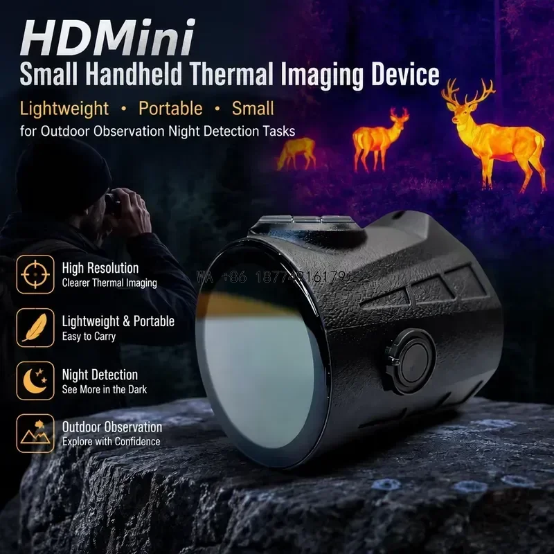 wmwmnu Mini Lightweight Portable Small Handheld Thermal Imaging Device Night Vision for Outdoor Observation Night Detection