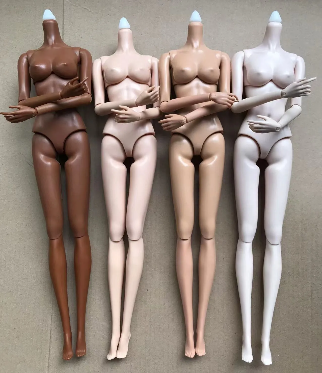 

MENGF Doll Body 1/6 Doll Super White White Beige Coffee Skin Color Body DIY Doll Dressing Figure Toys For FR IT PP Doll Heads
