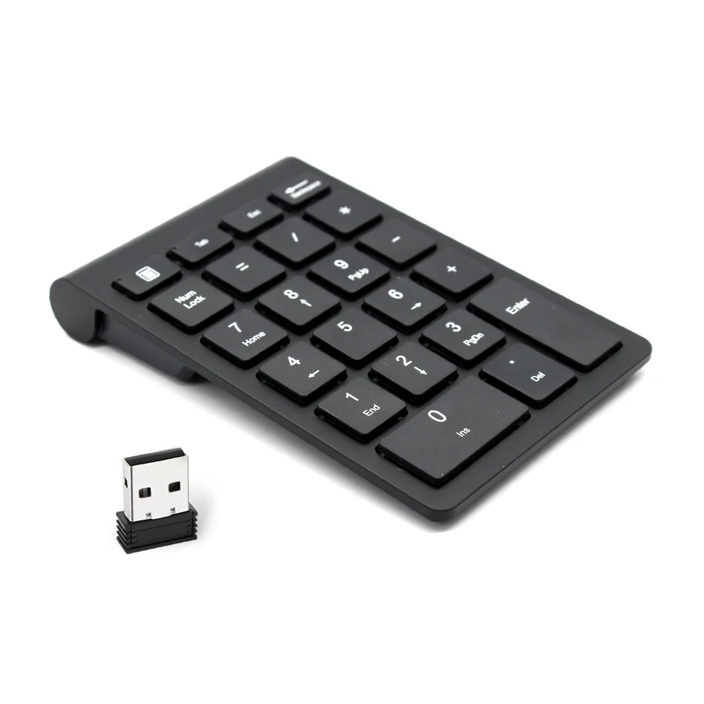 Portable 2.4 GHz Financial Accounting Wireless Number Pads Numeric Keypad Numpad 22 Keys Number Keyboard for Laptop PC Desktop